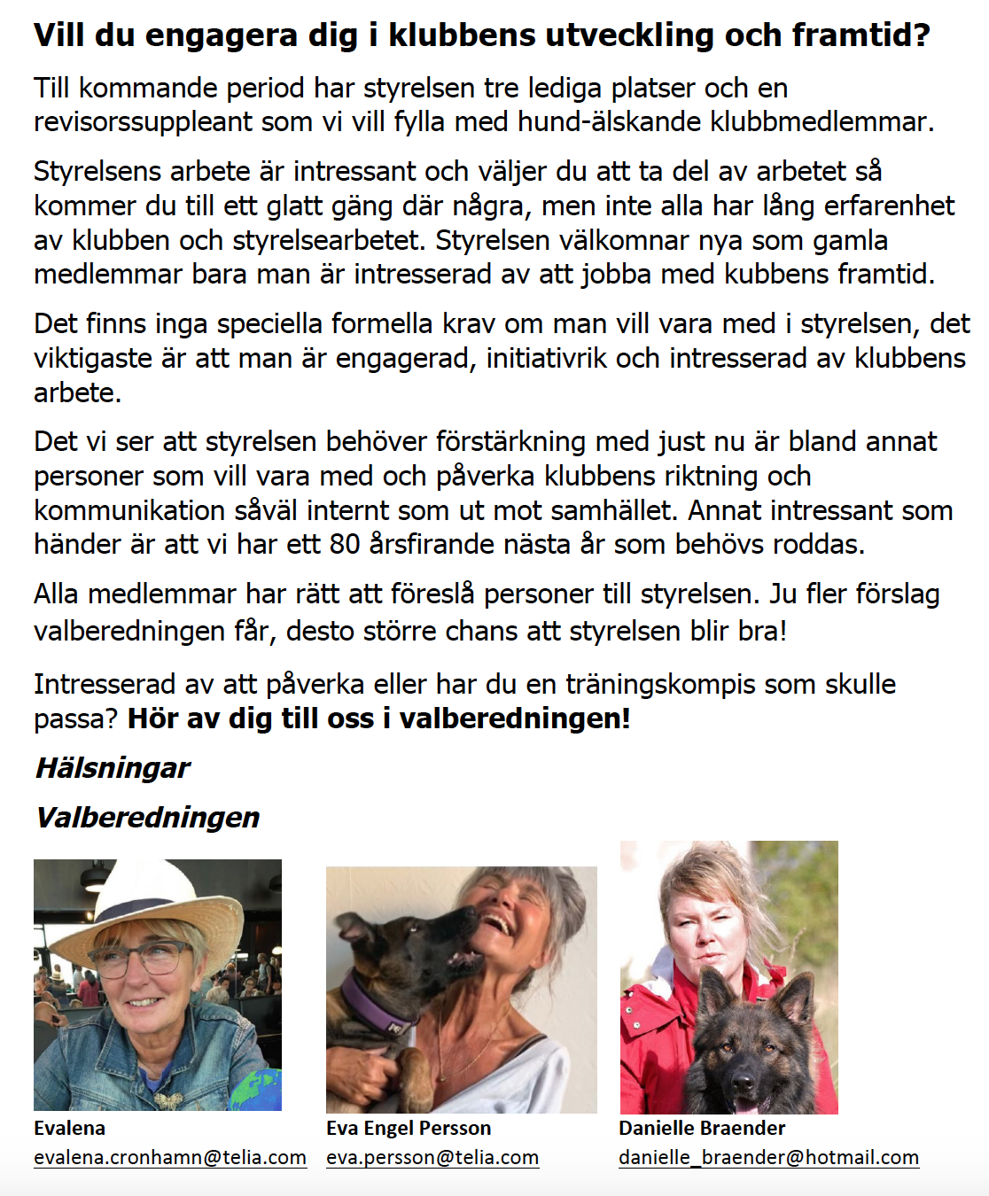 info fr valberedningen